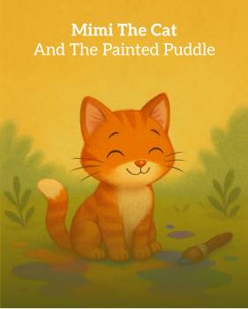 Mimi The Cat And The Painted Puddle